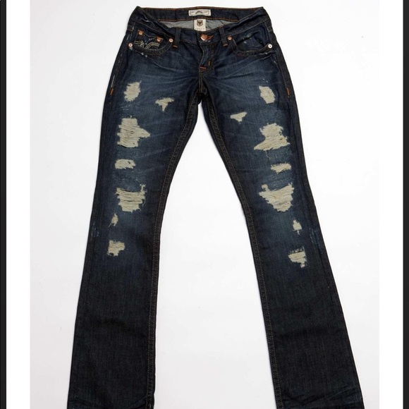 PRVCY Malibu Hills Bootcut Distressed Jeans - Picture 1 of 8